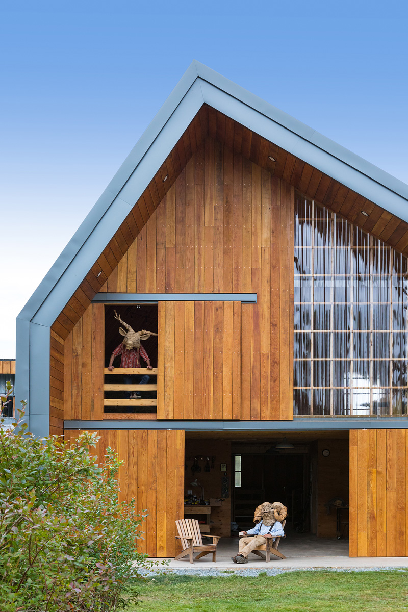 modern wooden barn