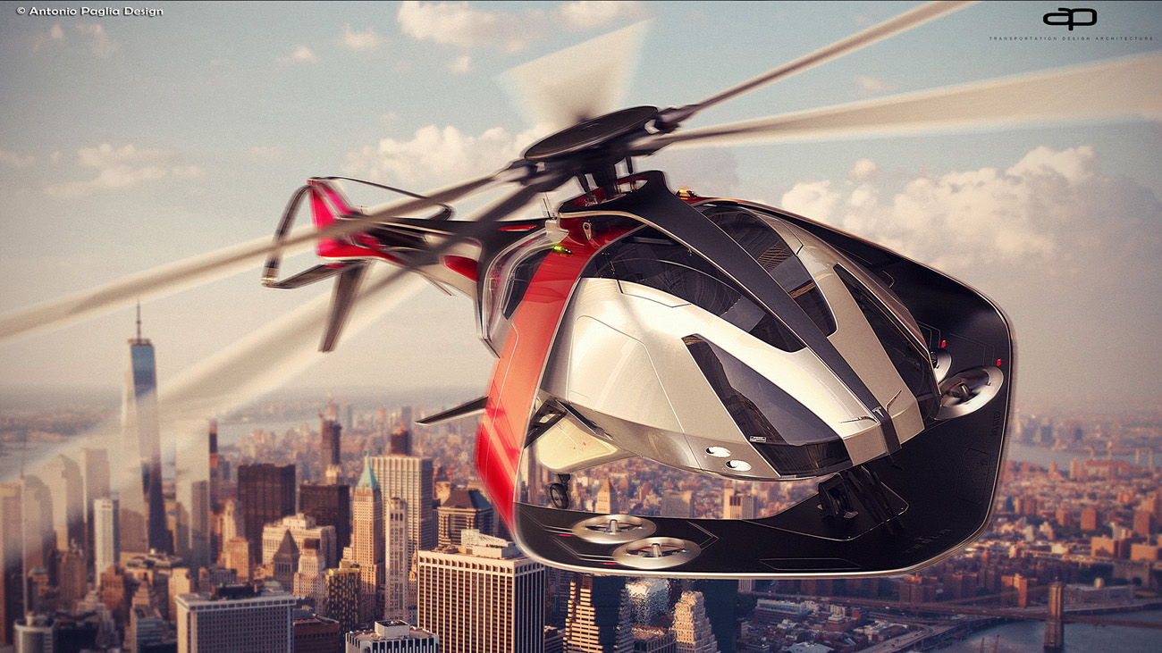 futuristic helicopter
