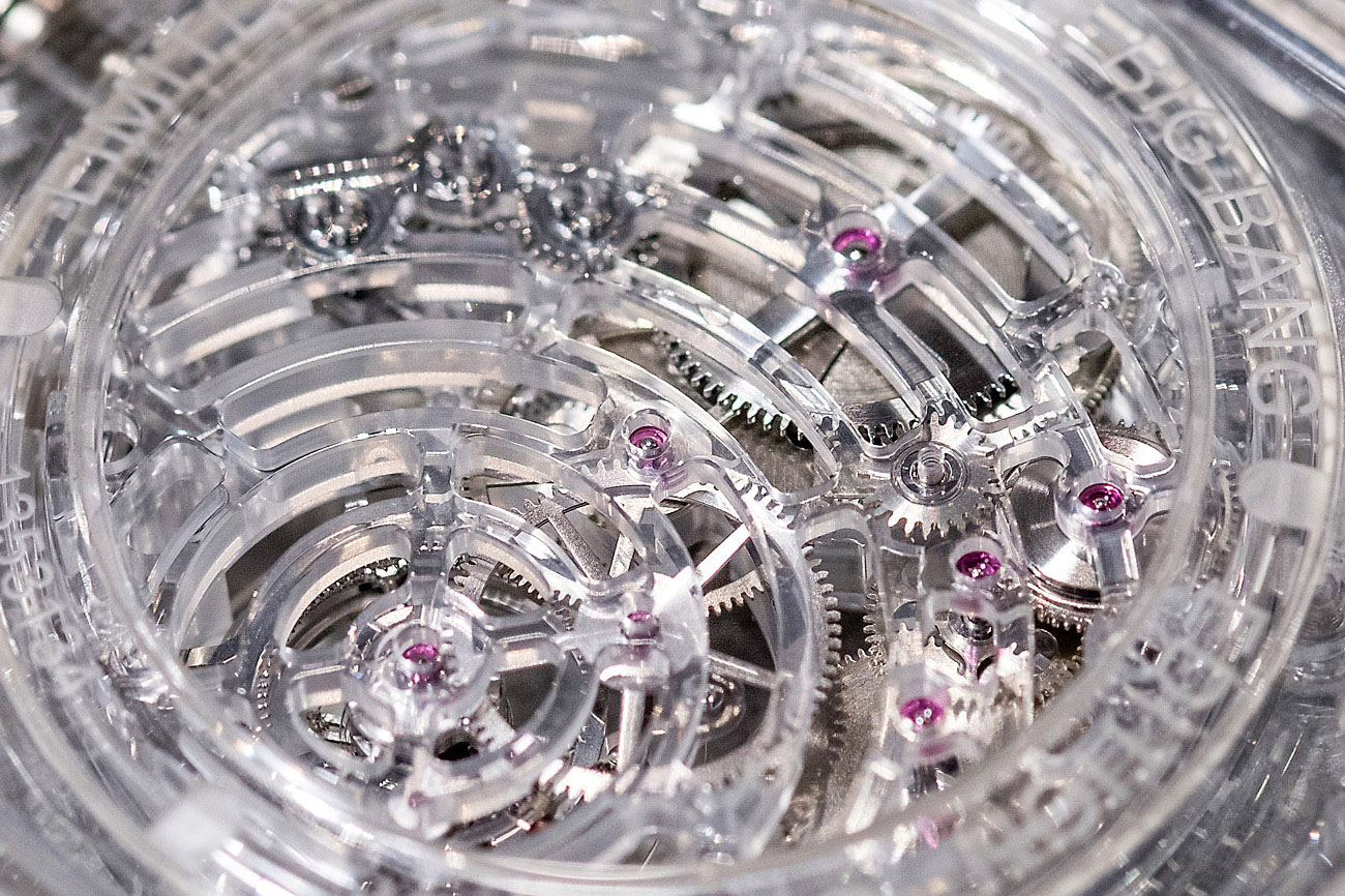 transparent mechanical watch