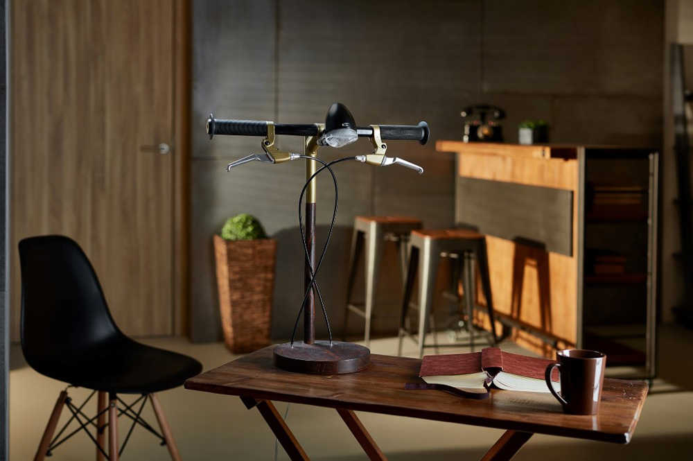 Bicycle-Inspired Handlebar Lamp