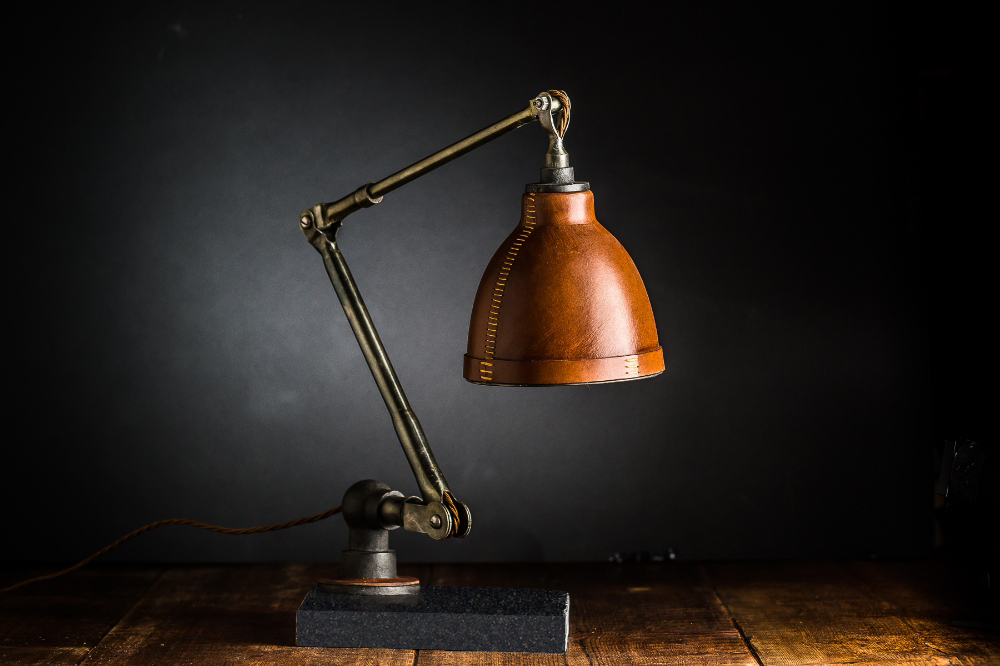 Vintage Brass and Copper Desk Light