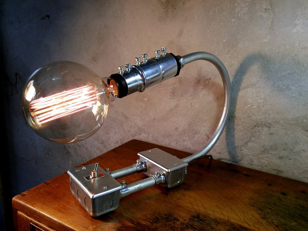 Handmade Industrial Table Lamp