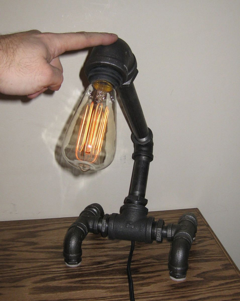 Milton-Douglas Industrial Black Lamp