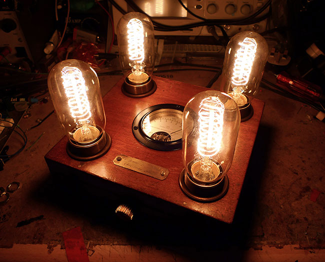 Steampunk Wooden Vintage Lamp