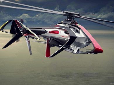 Tesla Electric Helicopter Concept by Antonio Paglia
