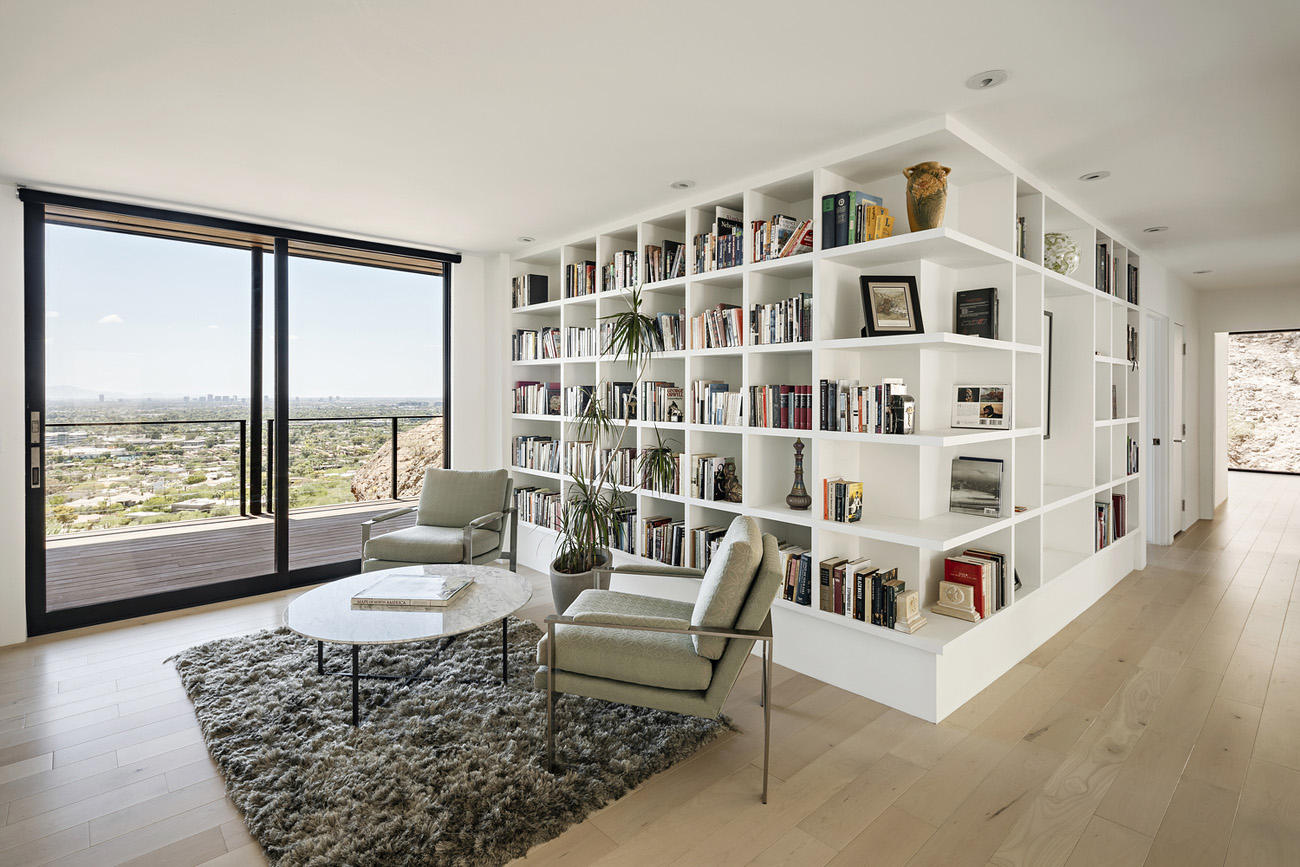 modern house library design