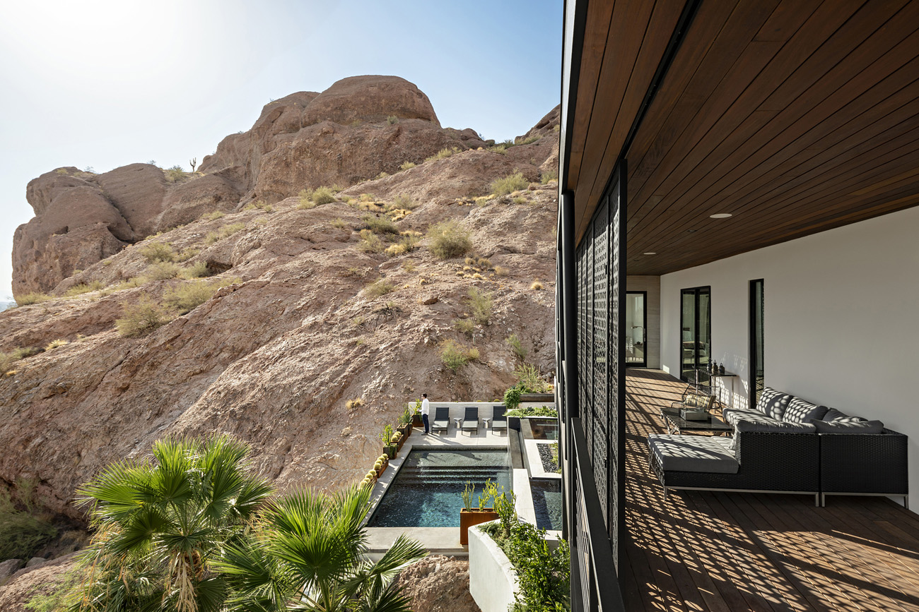 mountain house with pool