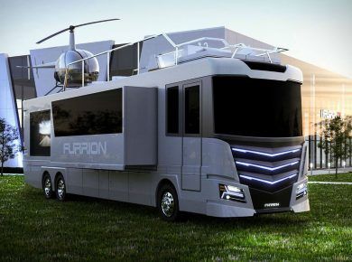 Furrion Elysium RV - New Luxury Motorhome With Helicopter