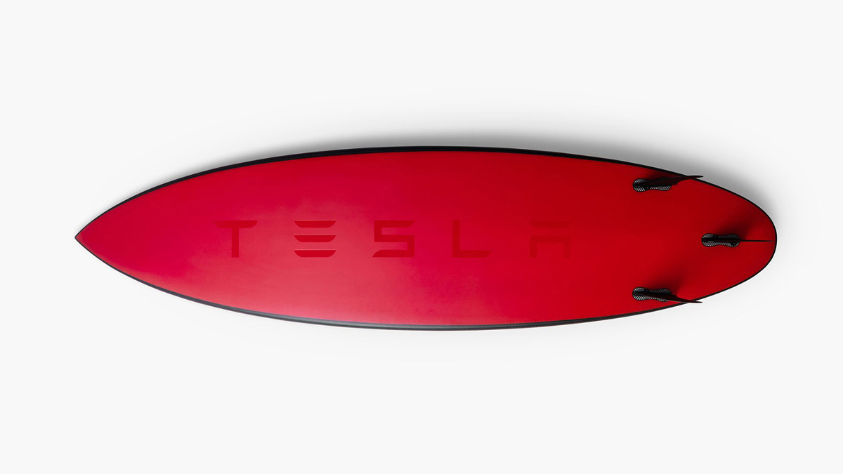 tesla limited edition surfboard