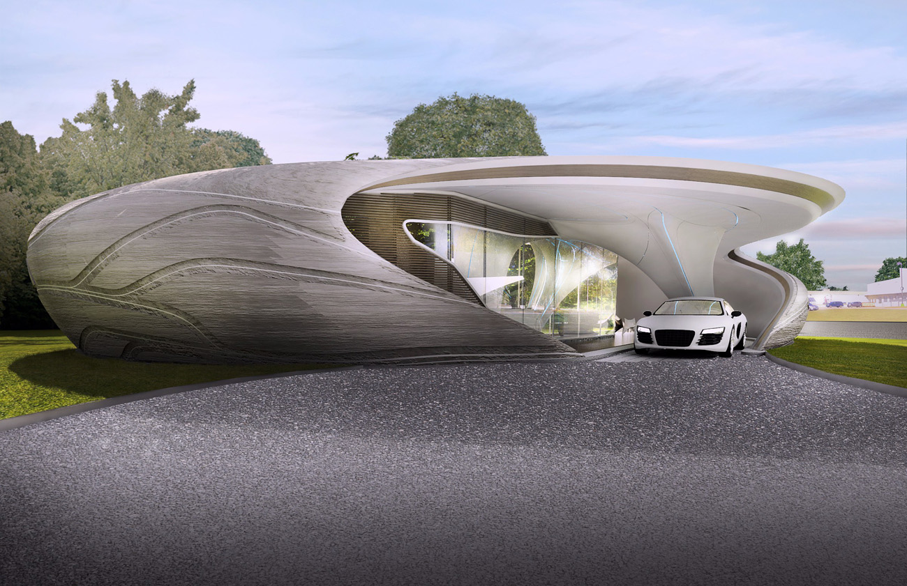 Curve Appeal 3D-Printed House 