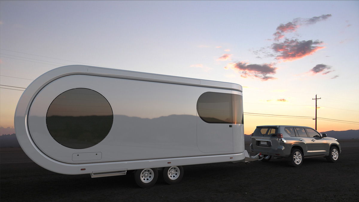 futuristic caravan