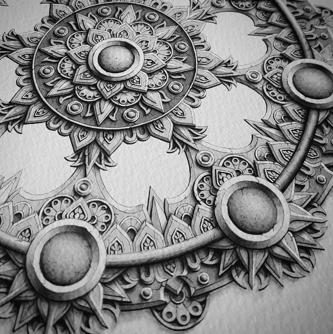 Awesome 3D Mandala Designs by Baz Furnell