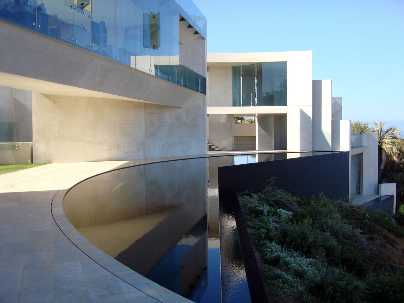 luxury house on a cliff