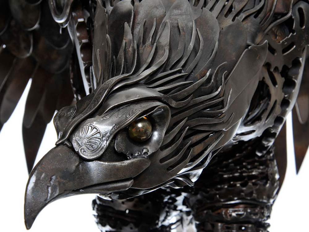 scrap metal sculptures animals