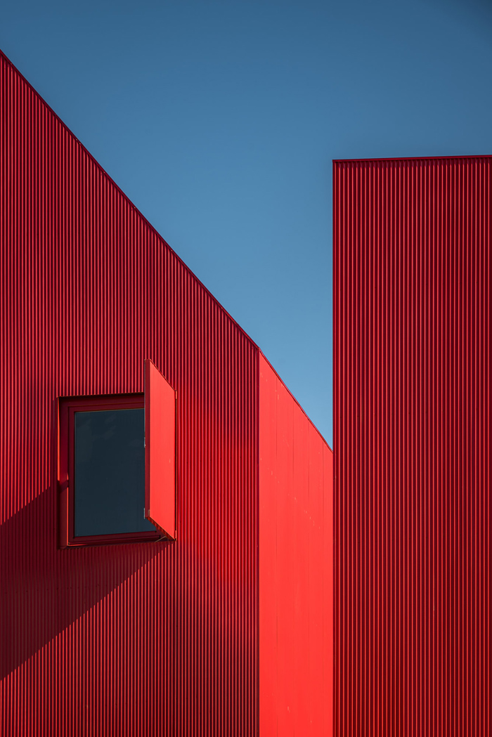 red houses