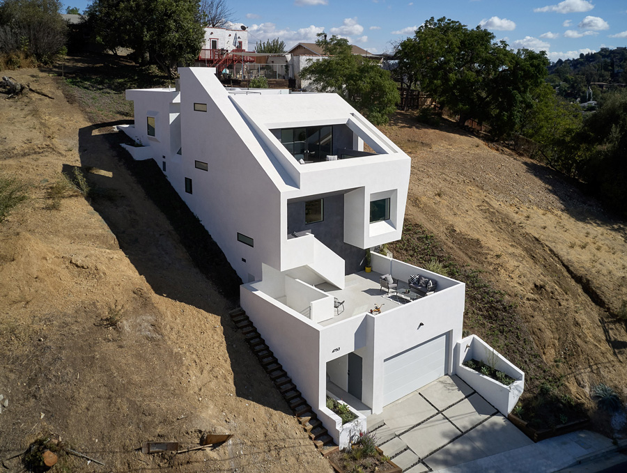 hillside house