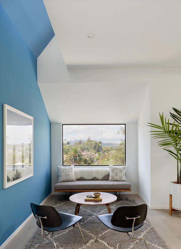 hillside house interior