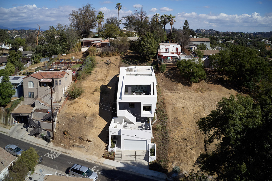 little houses on a hillside