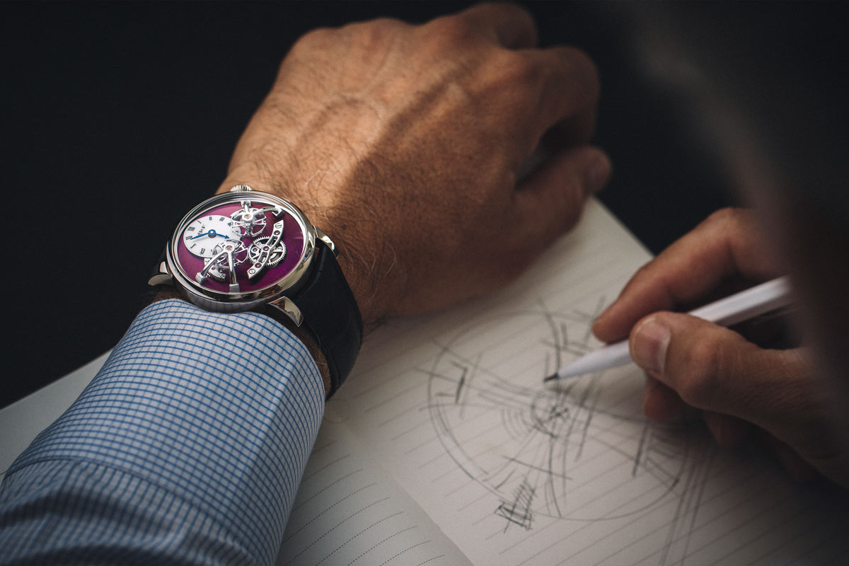 mens purple dial watch