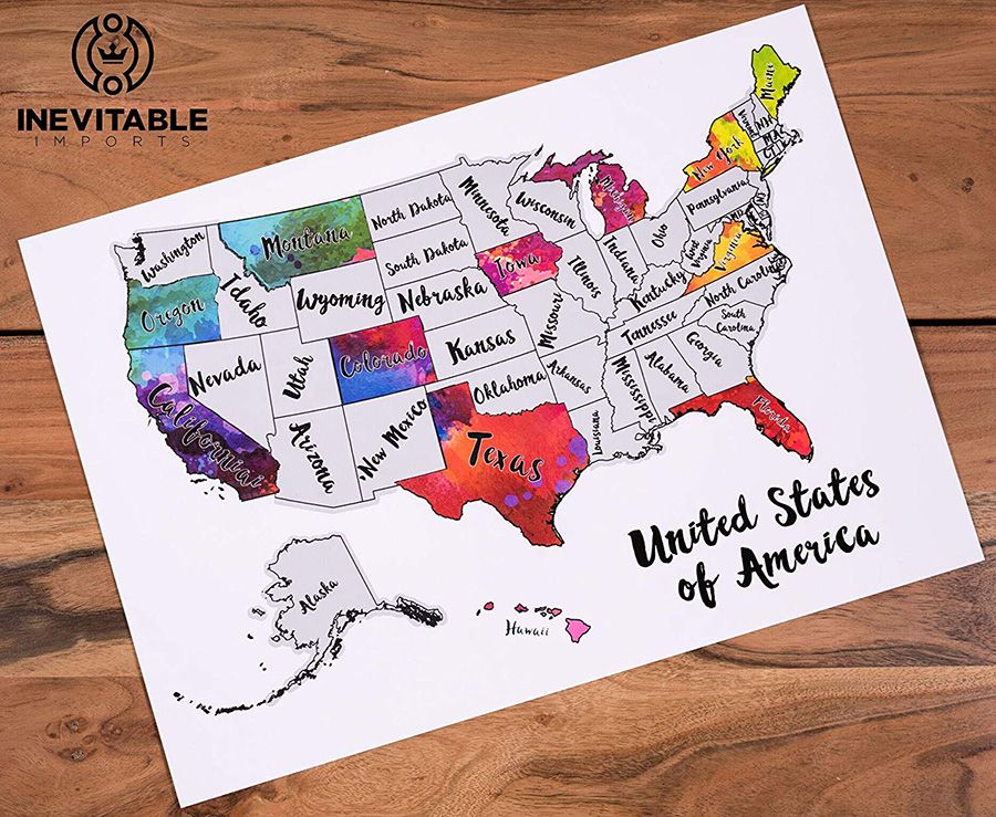 Scratch Off Map USA