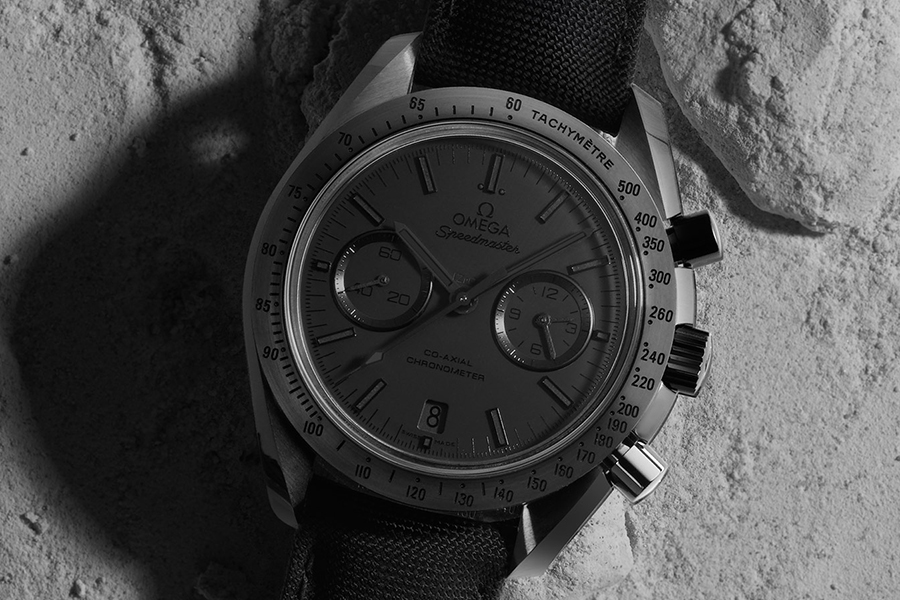 Black Omega Speedmaster Moonwatch Chronograph