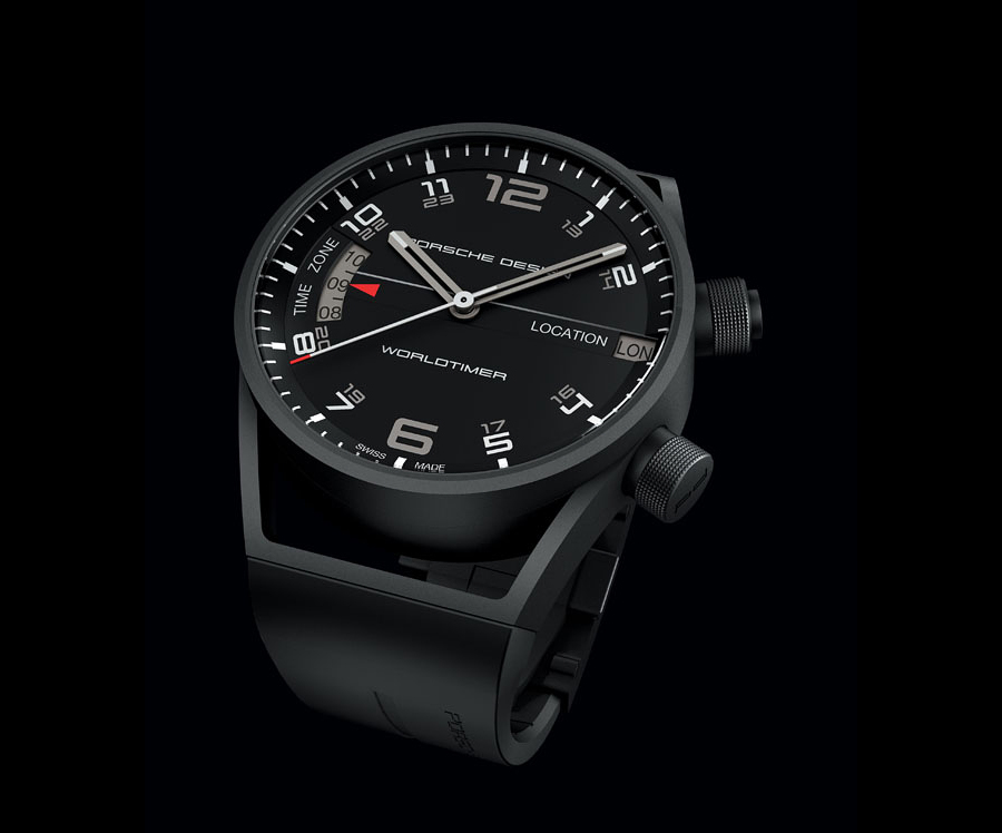 Porsche Design World Timer Black Titanium Watch