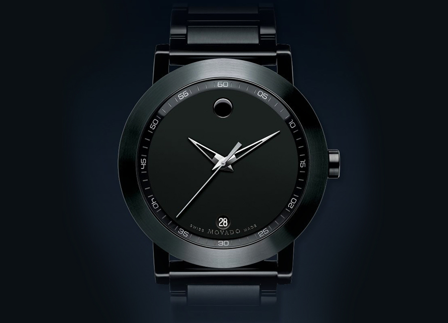 sleek black watch