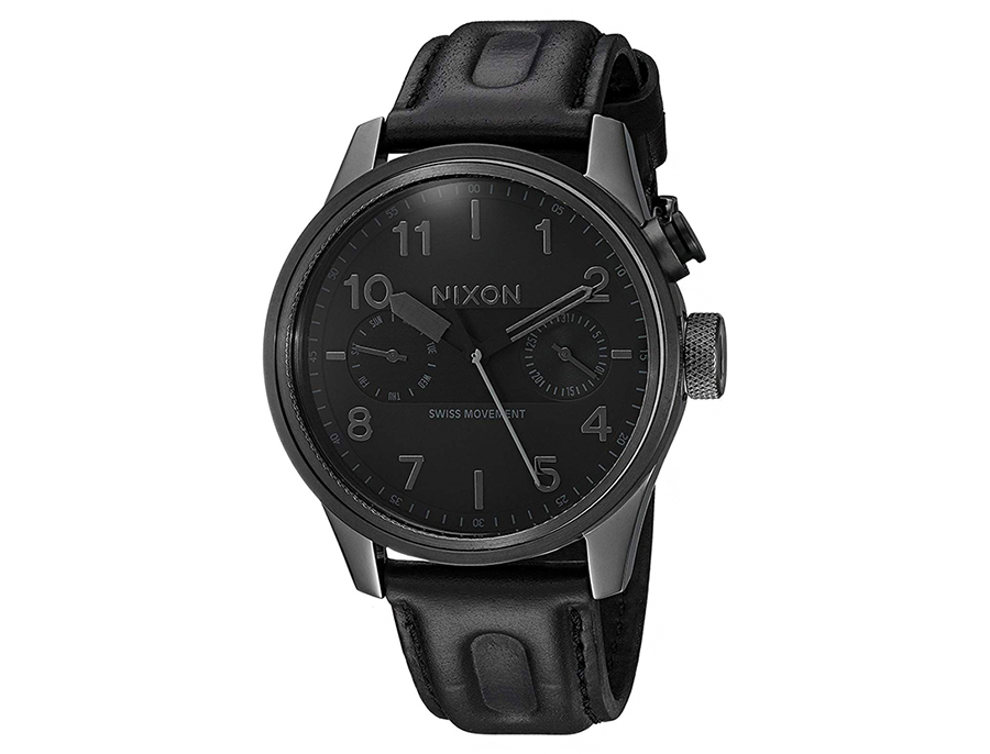 Nixon--The Safari Deluxe Leather Watch