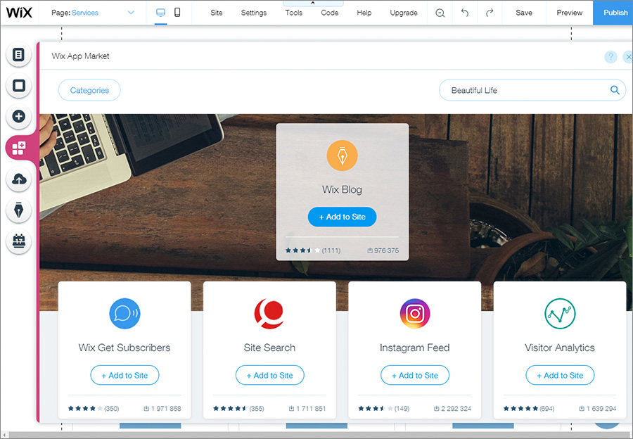 app market wix