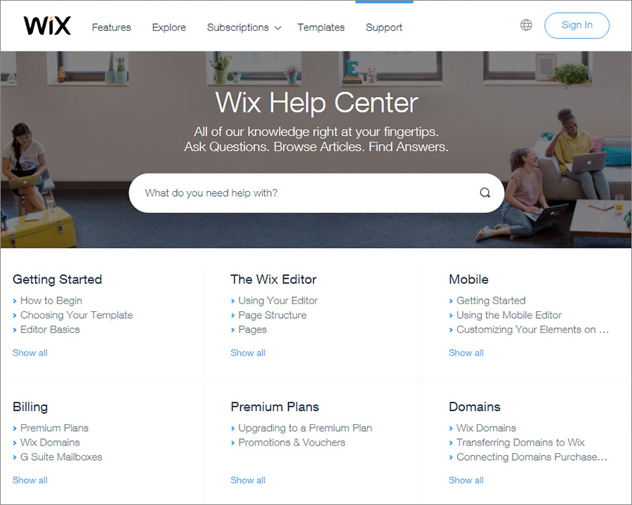wix help center