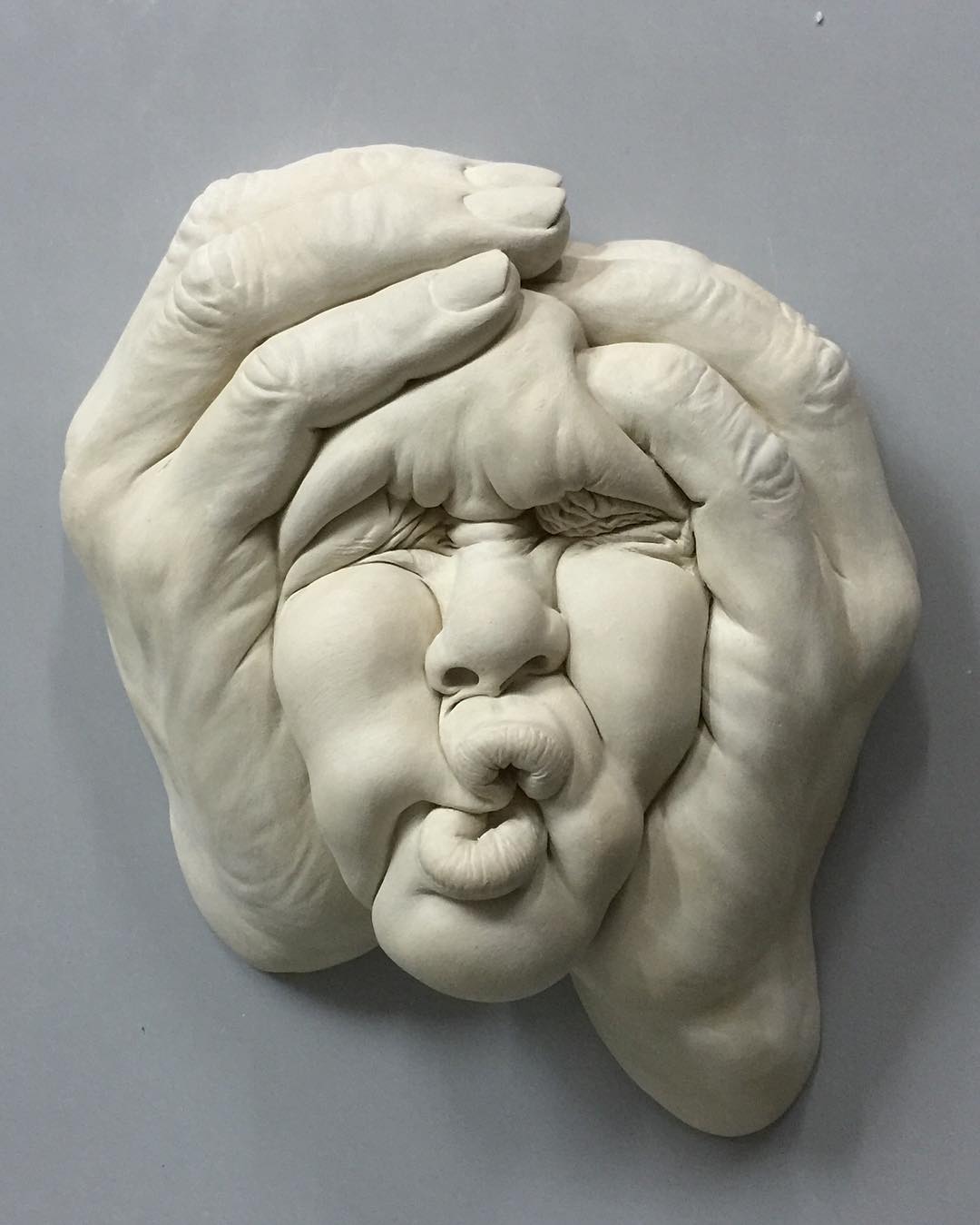 human face sculpture