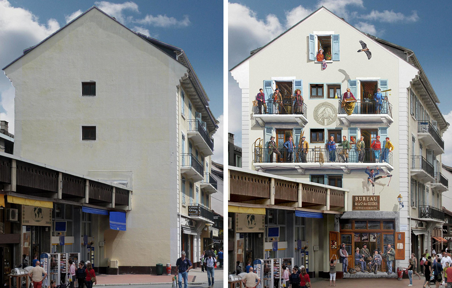 French Street Artist Turns Boring CIty Walls into Hyper-Realistic Scenes