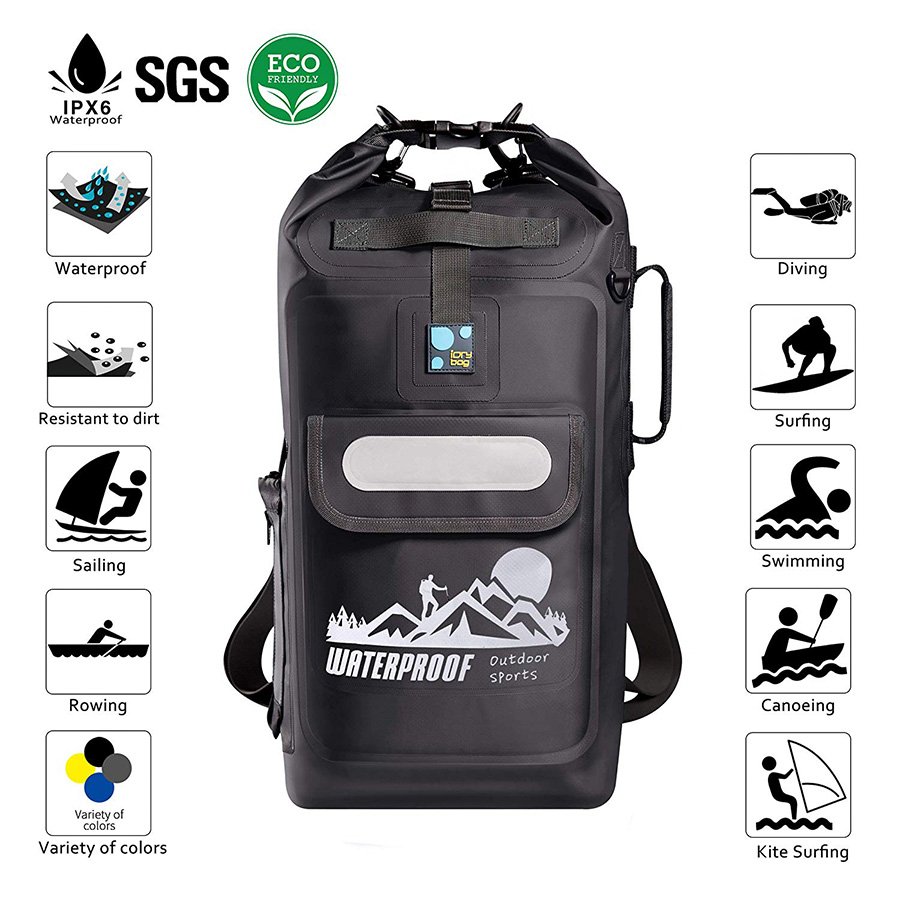 IDRYBAG Dry Bag Waterproof Backpack Floating 20L Roll Top Compression