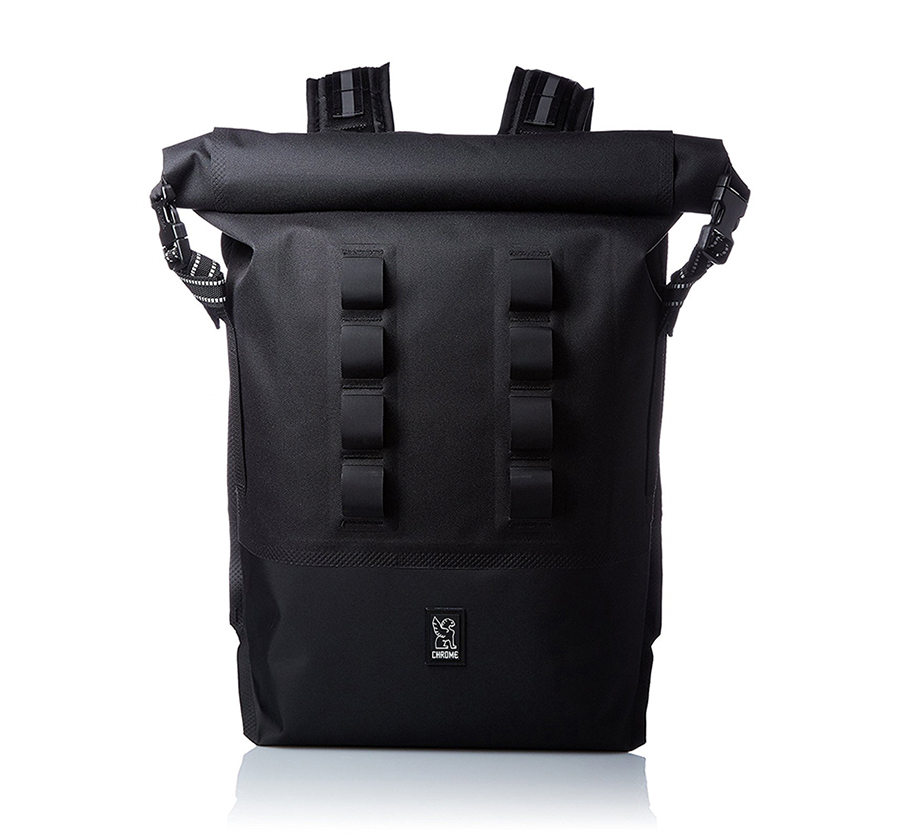 Chrome BG-218-BKBK Black 28L Urban Ex Rolltop Backpack