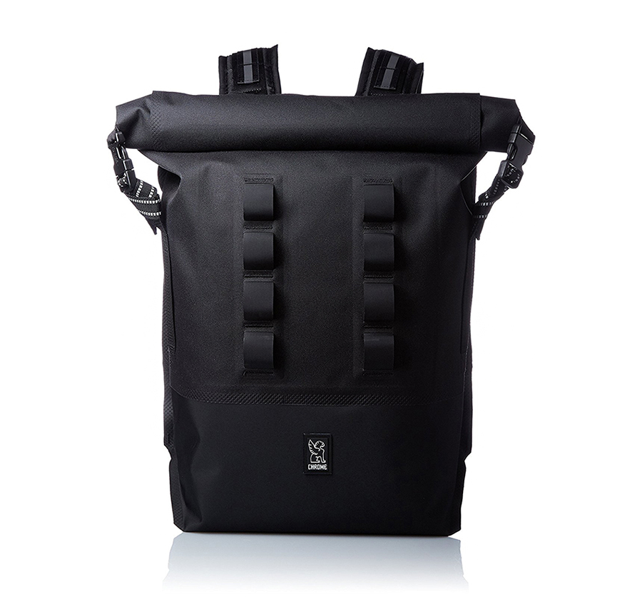 Chrome BG-218-BKBK Black 28L Urban Ex Rolltop Backpack