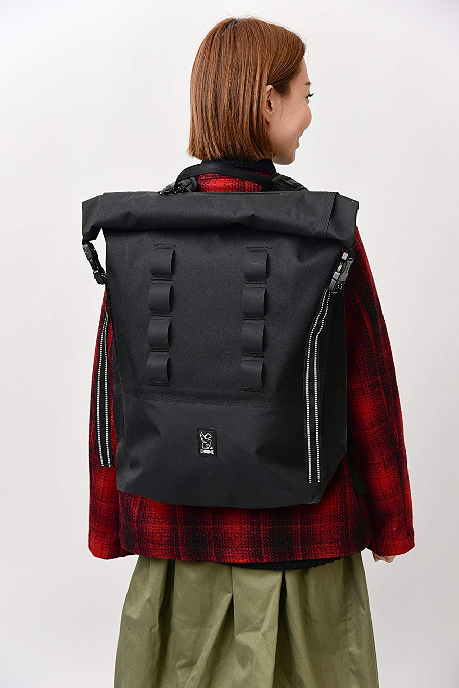 Chrome BG-218-BKBK Black 28L Urban Ex Rolltop Backpack