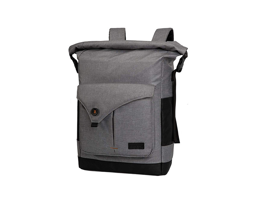 Lekesky Roll-top Laptop Backpack 15.6 Inch Minimalist Bike Travel Backpack