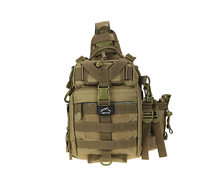 Hetto Tactical Sling Chest Pack MOLLE-Polyester Waterproof One Strap Crossbody Backpack-Military Shoulder