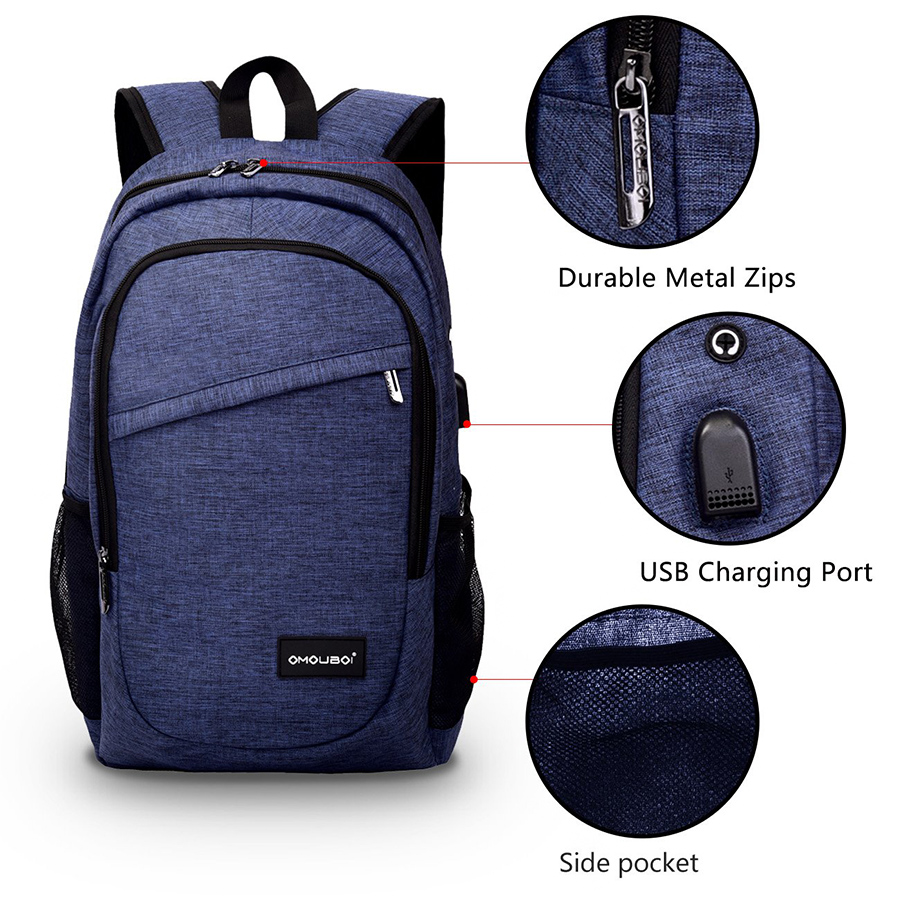 OMOUBOI Business Laptop Backpack, Anti-Theft Waterproof Travel Backpack