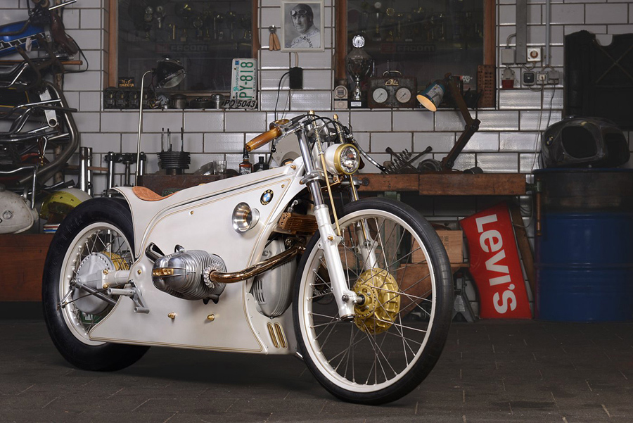 Extraordinary White Phantom Motorbike by Kingston Customs