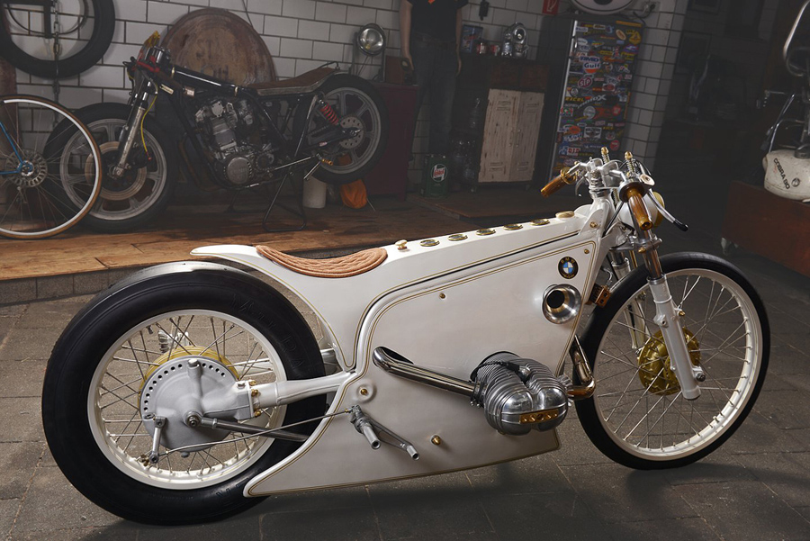 Extraordinary White Phantom Motorbike by Kingston Customs