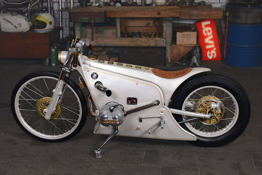 Extraordinary White Phantom Motorbike by Kingston Customs