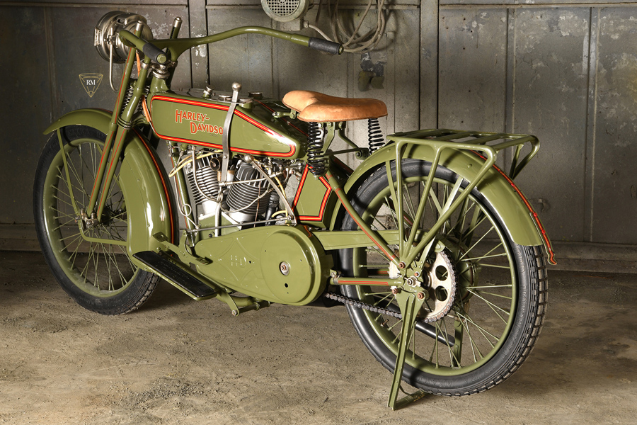 1918 Harley Davidson Old Vintage Motorcycle