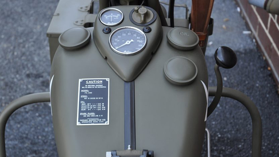 1940 Indian Military Chief 340B Motorcycle