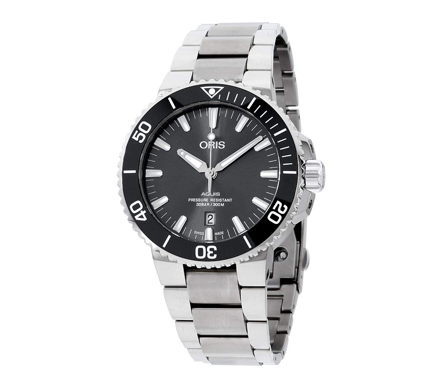 Oris Aquis Grey Dial Titanium Men's Watch