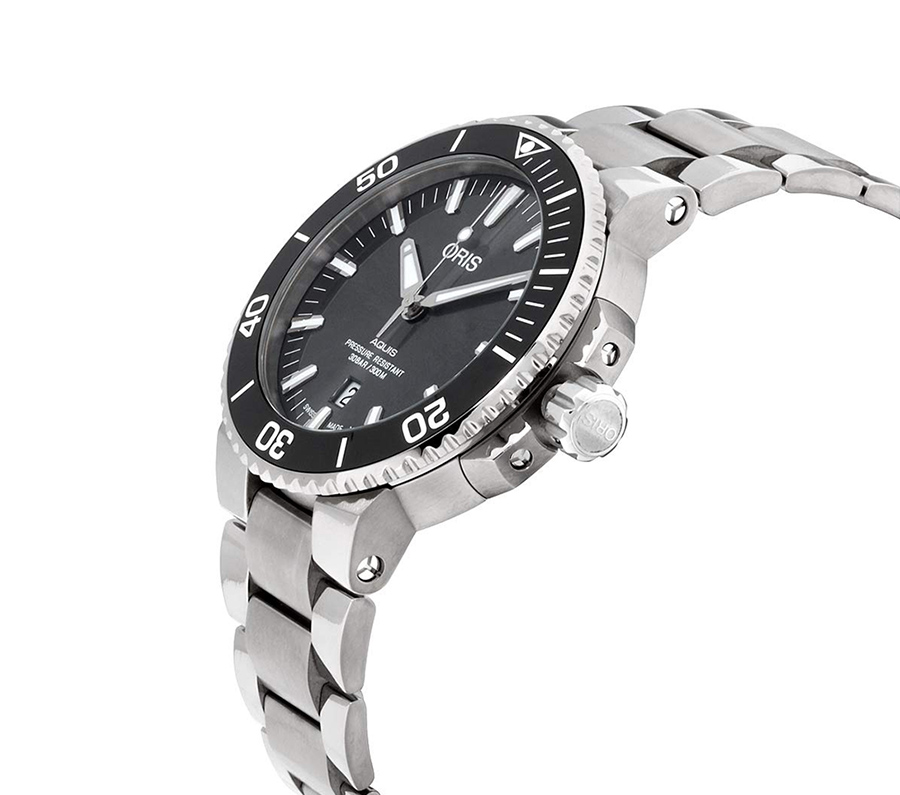 Oris Aquis Grey Dial Titanium Men's Watch