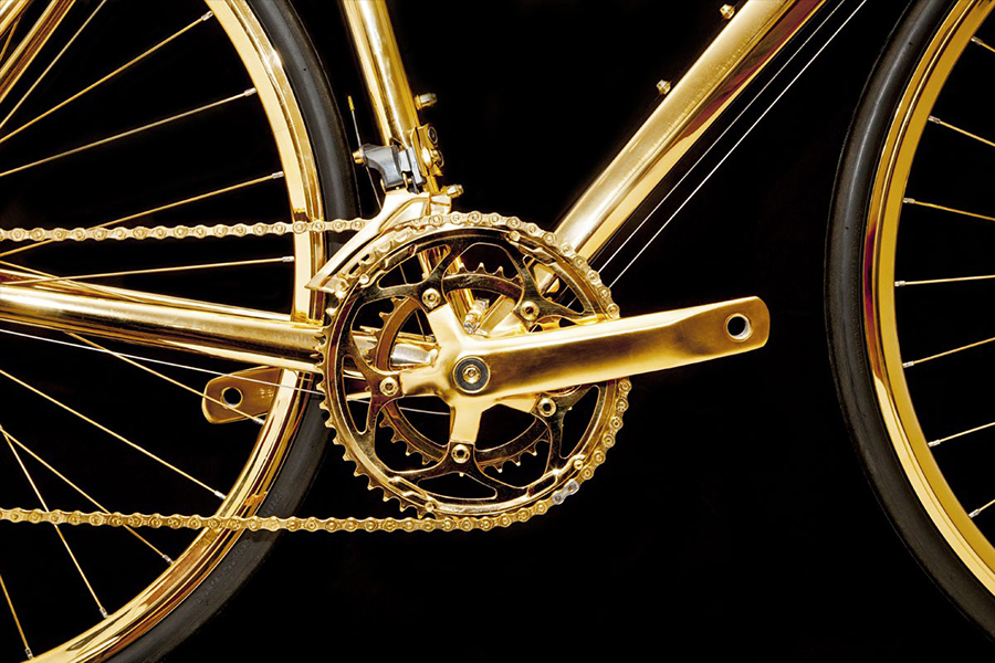 24K Gold Racing Bike Costs Rolls-Royce Wraith Money