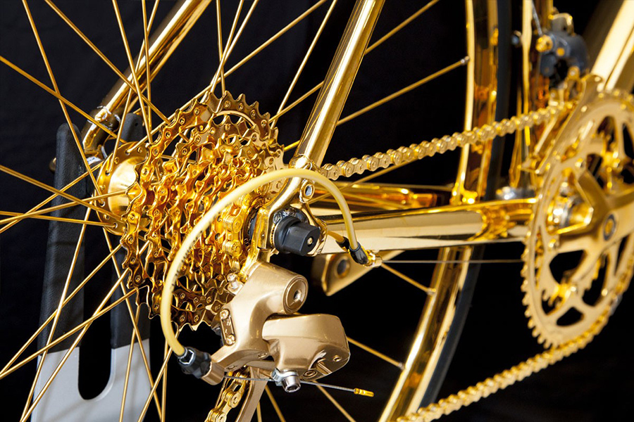 24K Gold Racing Bike Costs Rolls-Royce Wraith Money