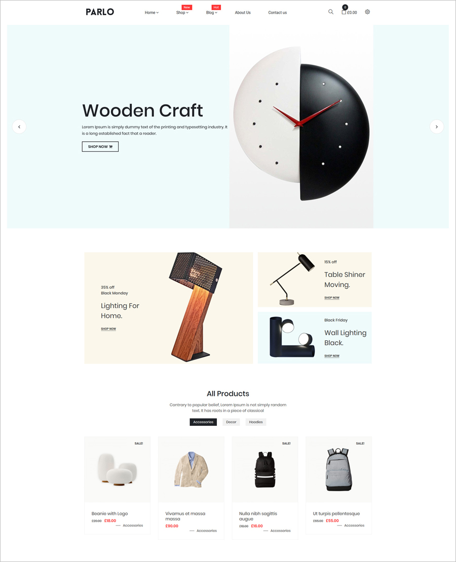 Parlo - Free WooCommerce Theme with W3C Validated Code