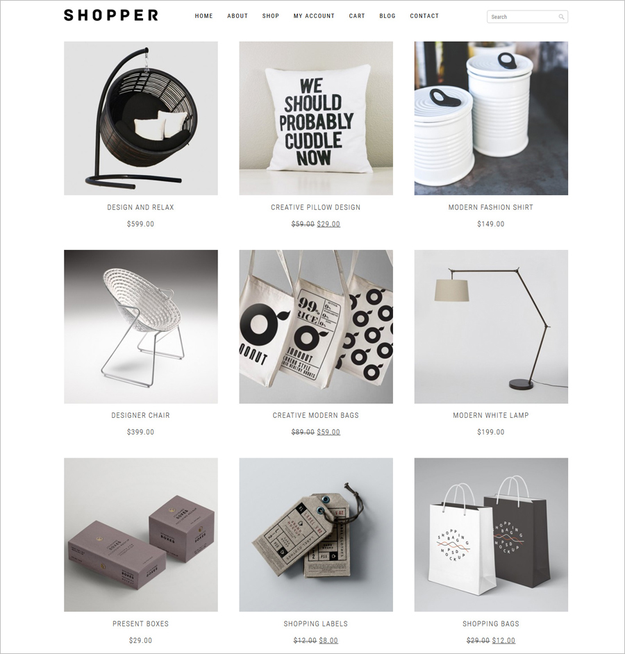 30 Free Online Shopping Cart Website Templates (free download with CSS)